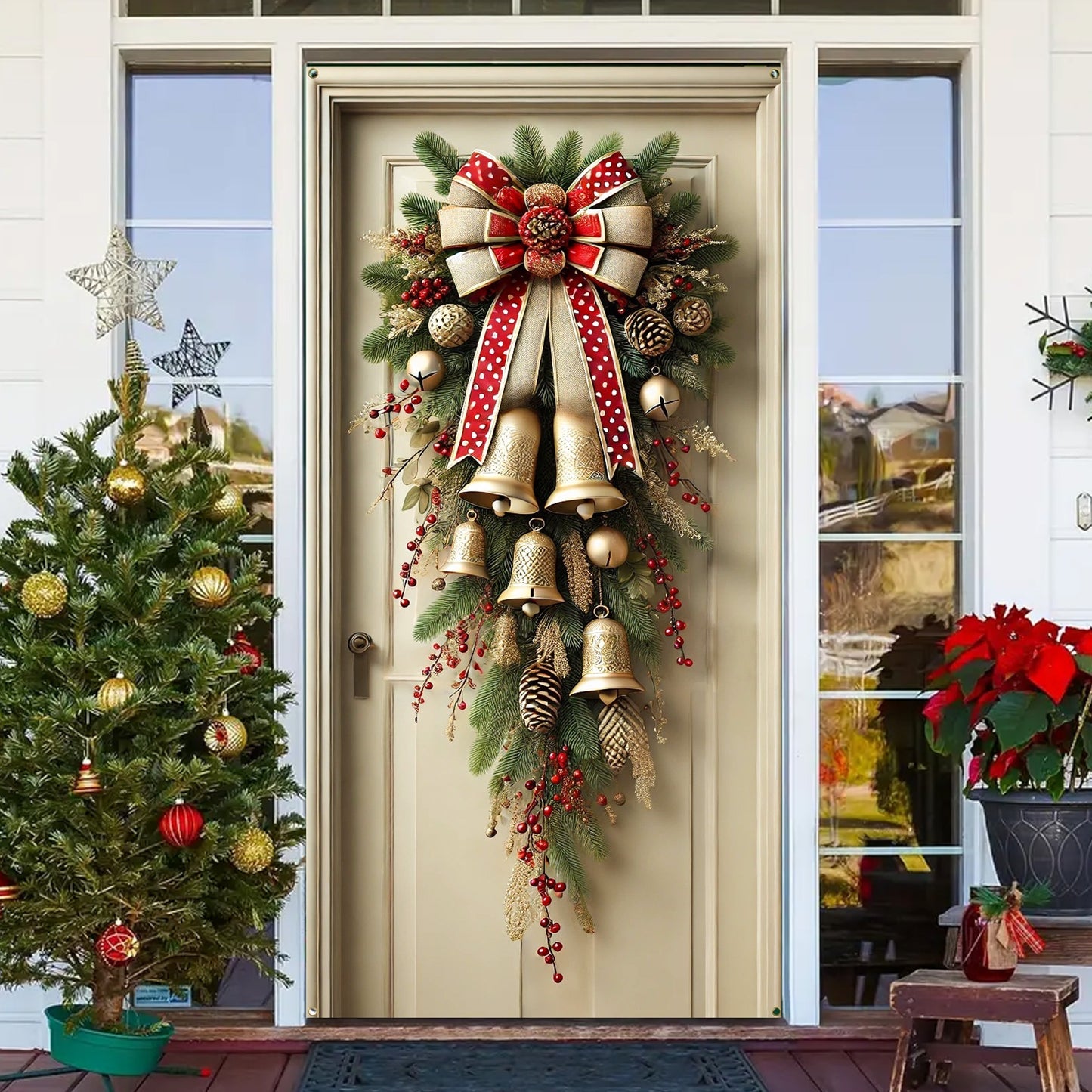 Elegant Christmas Door Curtain