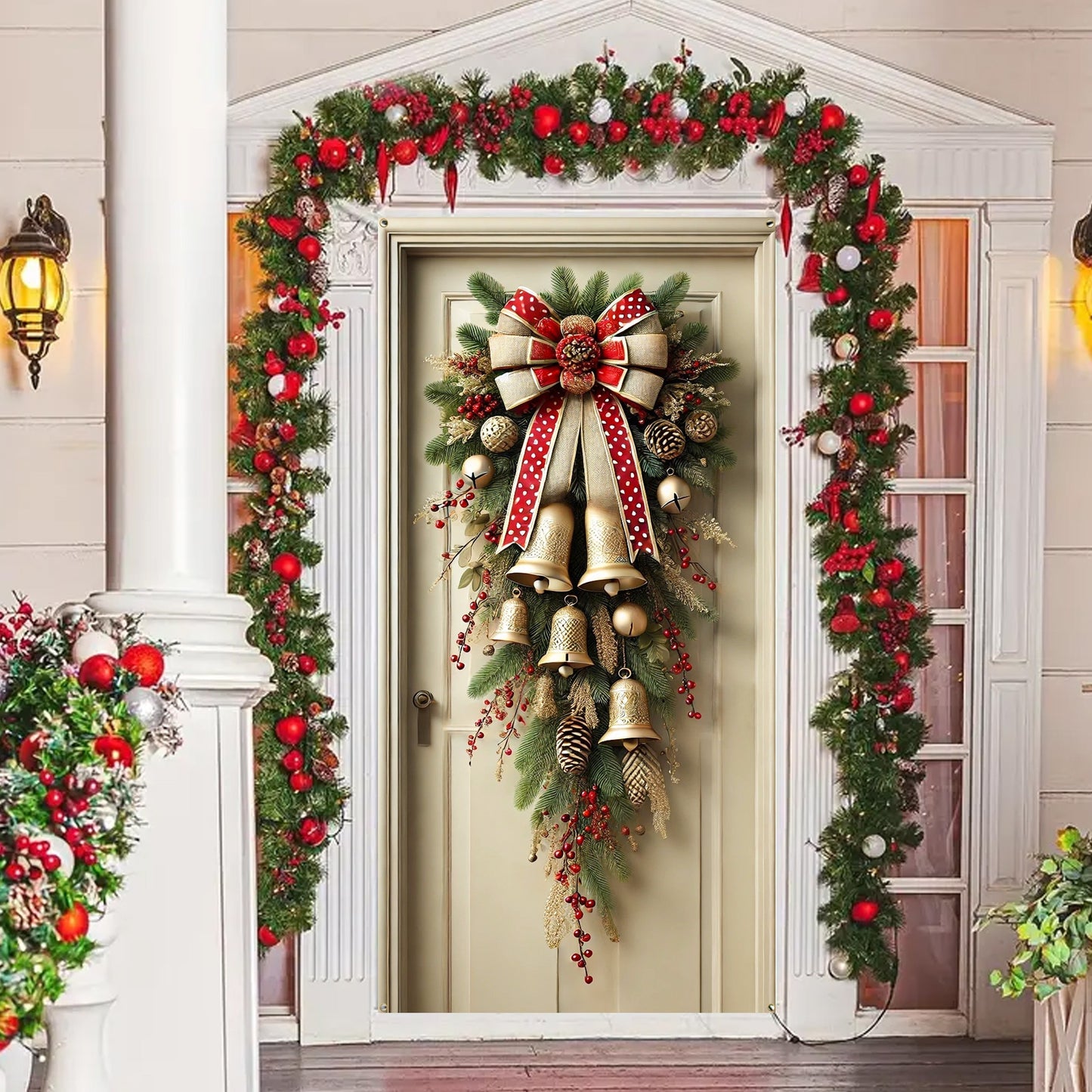 Elegant Christmas Door Curtain