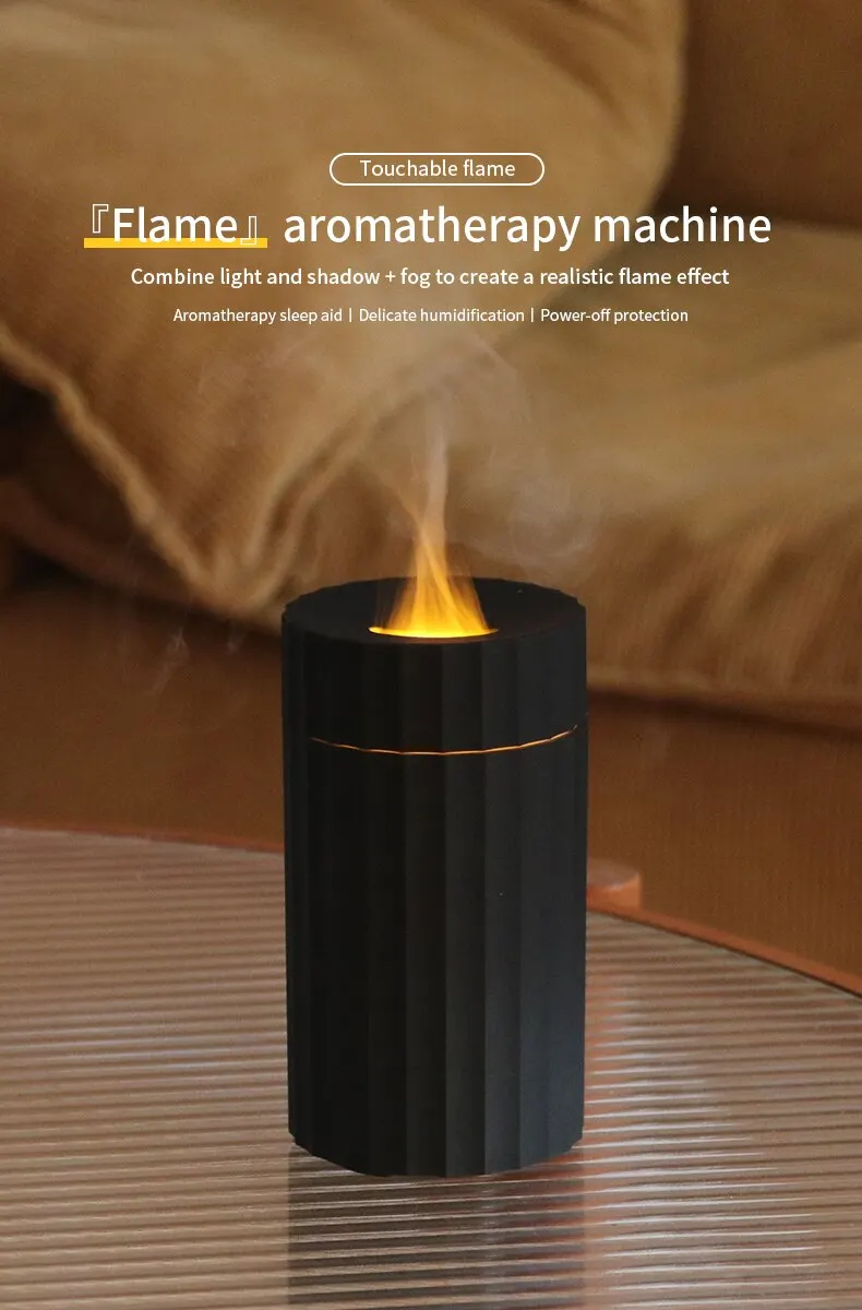 FlameGlow™  |  Air Humidifier with Essential Oil Diffuser