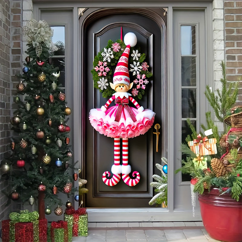 Christmas & Happy New Year Elf Door Curtain