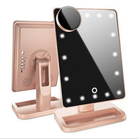 Bluetooth Speaker Touch Screen Makeup Mirror With 20 LED Light