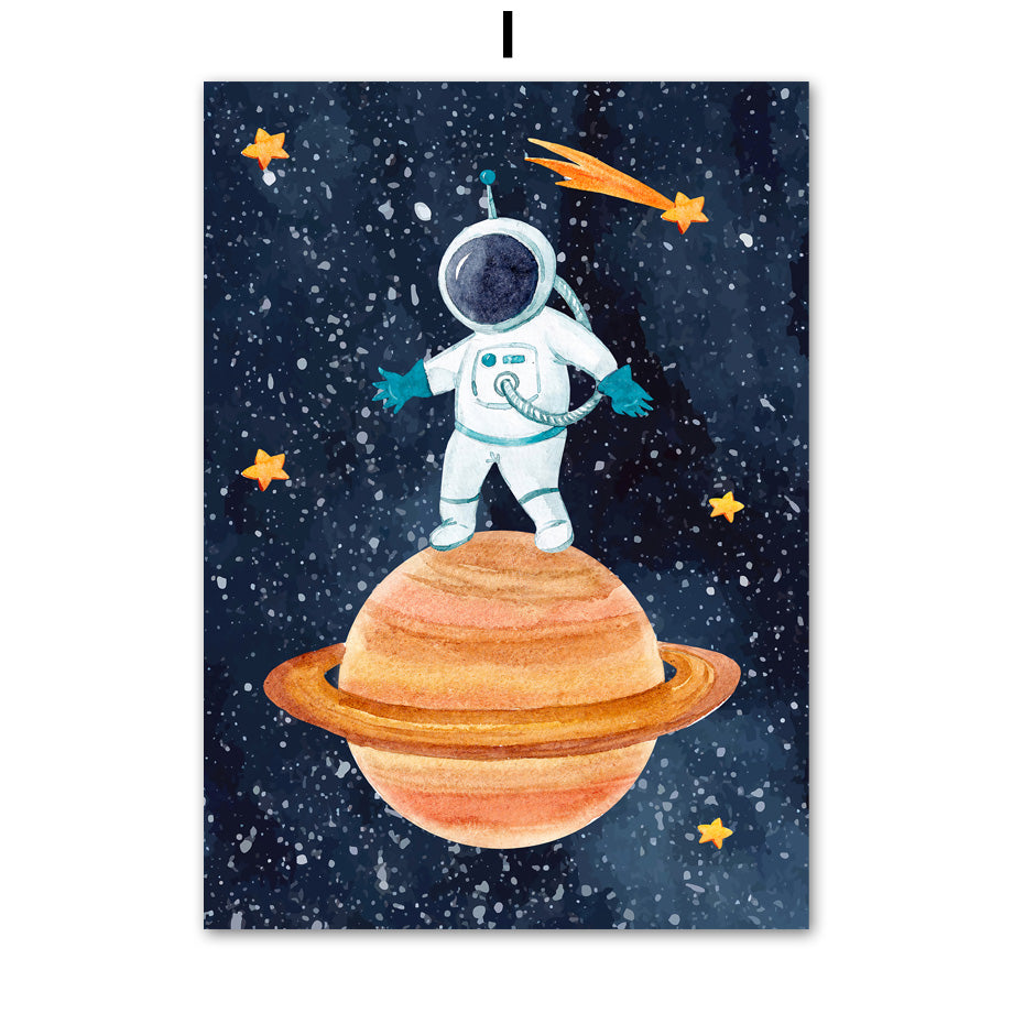 GalacticExplorer™  |  Canvas Astronaut Wall Art Painting